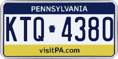 PA license plate KTQ4380