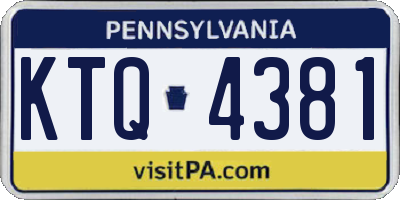 PA license plate KTQ4381