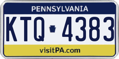 PA license plate KTQ4383