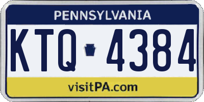 PA license plate KTQ4384