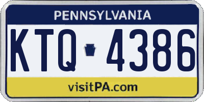 PA license plate KTQ4386
