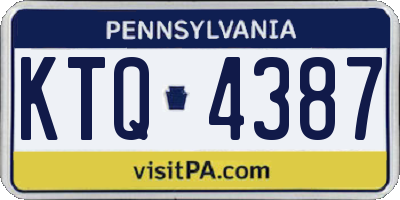 PA license plate KTQ4387