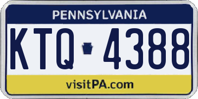 PA license plate KTQ4388