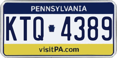 PA license plate KTQ4389