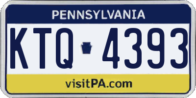 PA license plate KTQ4393