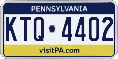 PA license plate KTQ4402