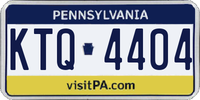 PA license plate KTQ4404