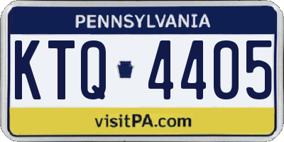 PA license plate KTQ4405