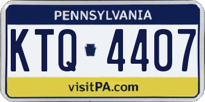PA license plate KTQ4407
