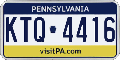 PA license plate KTQ4416