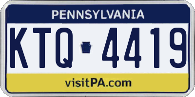 PA license plate KTQ4419