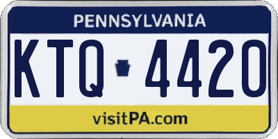 PA license plate KTQ4420