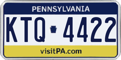 PA license plate KTQ4422