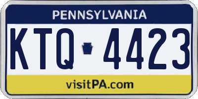 PA license plate KTQ4423