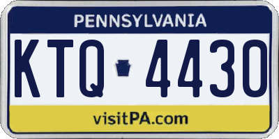 PA license plate KTQ4430