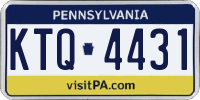 PA license plate KTQ4431