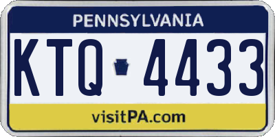 PA license plate KTQ4433