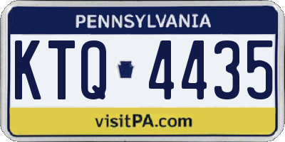 PA license plate KTQ4435