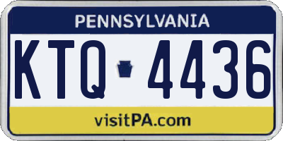 PA license plate KTQ4436