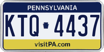 PA license plate KTQ4437
