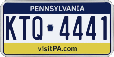 PA license plate KTQ4441