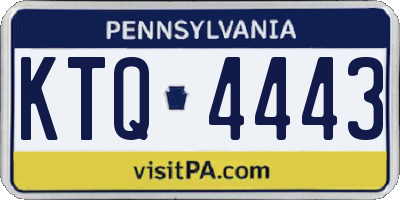 PA license plate KTQ4443