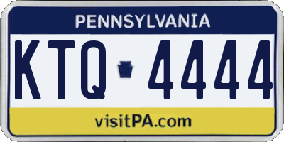 PA license plate KTQ4444