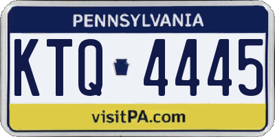 PA license plate KTQ4445