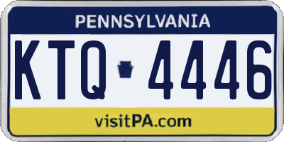 PA license plate KTQ4446