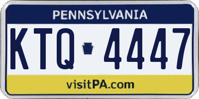 PA license plate KTQ4447