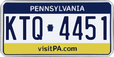 PA license plate KTQ4451