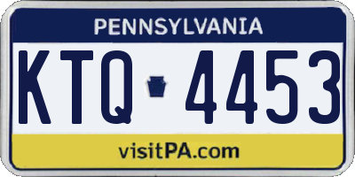 PA license plate KTQ4453