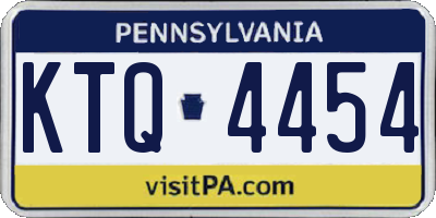 PA license plate KTQ4454