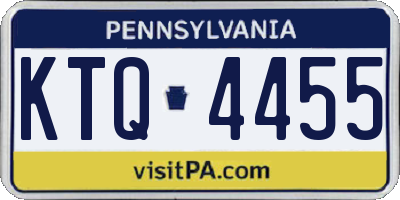 PA license plate KTQ4455