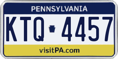 PA license plate KTQ4457
