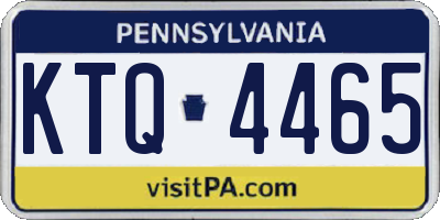 PA license plate KTQ4465