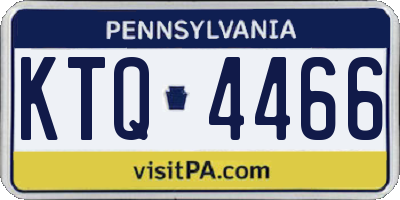 PA license plate KTQ4466