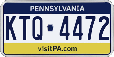 PA license plate KTQ4472