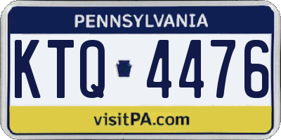 PA license plate KTQ4476