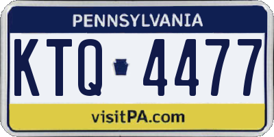 PA license plate KTQ4477