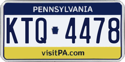 PA license plate KTQ4478