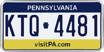 PA license plate KTQ4481
