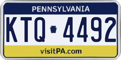 PA license plate KTQ4492