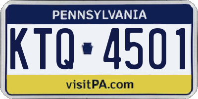 PA license plate KTQ4501