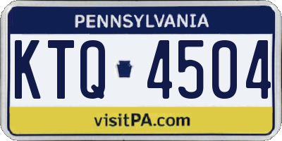 PA license plate KTQ4504