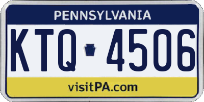 PA license plate KTQ4506