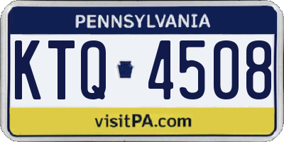 PA license plate KTQ4508