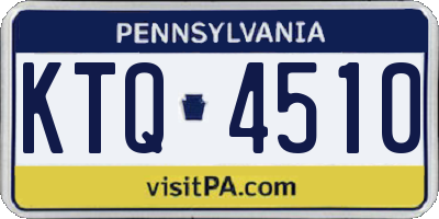 PA license plate KTQ4510
