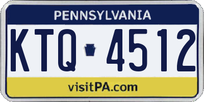 PA license plate KTQ4512