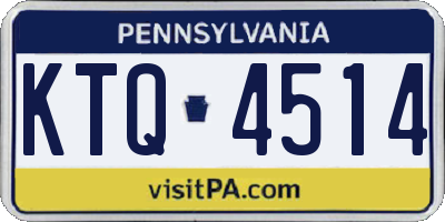 PA license plate KTQ4514